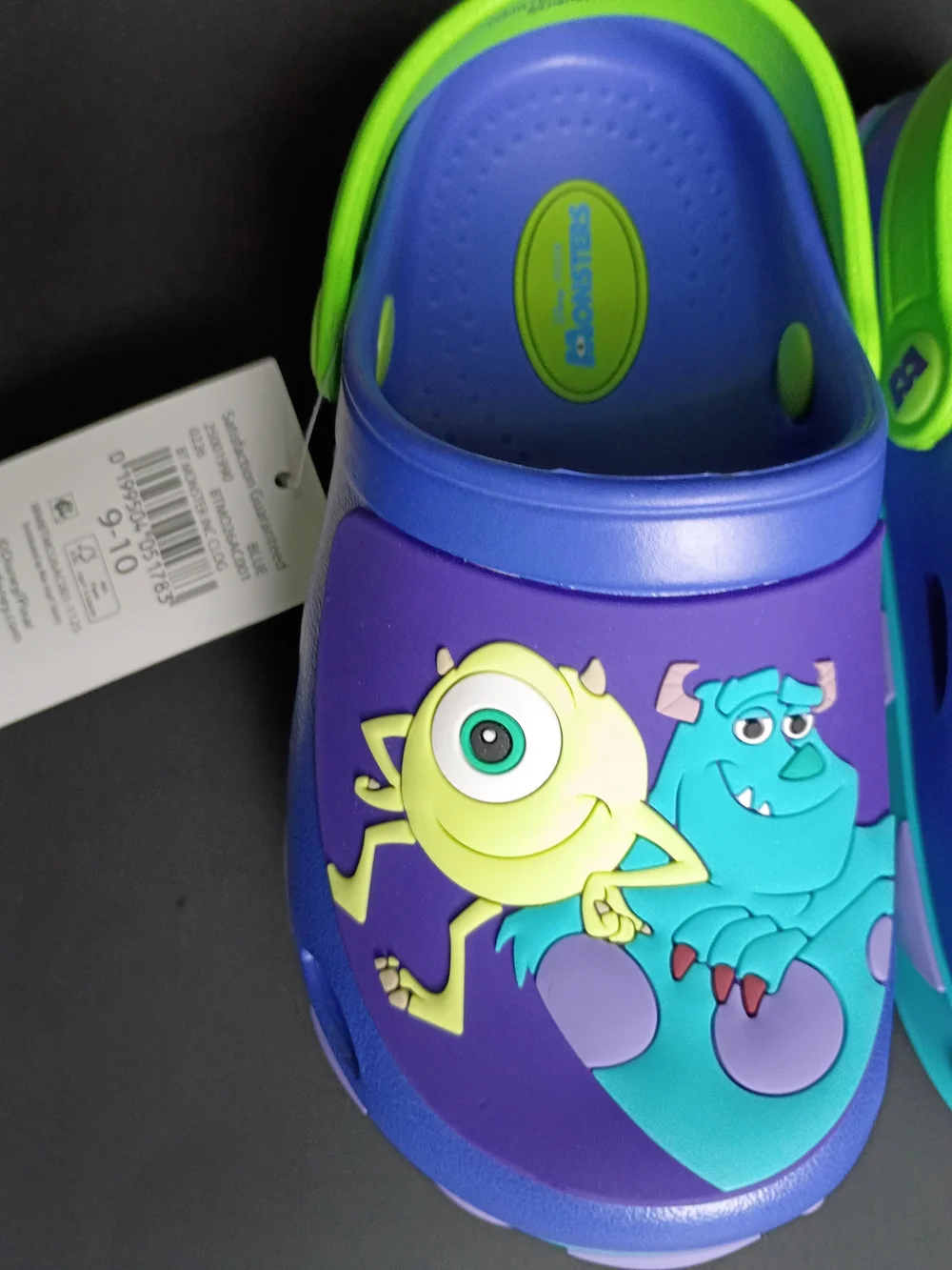 Disney Kids Monsters Slip-On Clogs in Purple & Green
